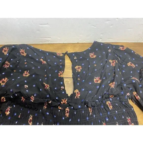 Free People Two Faces Mini Dress Black Floral Size XS - Picture 12 of 12